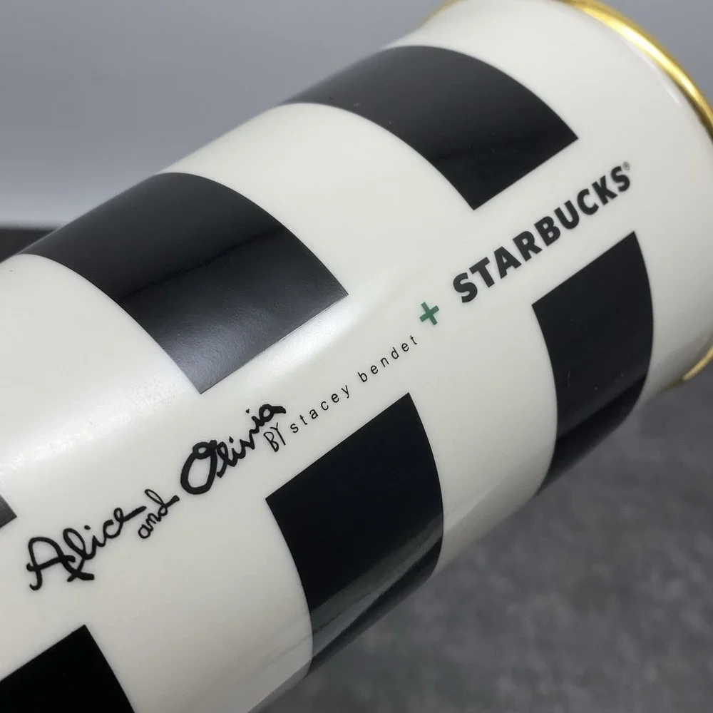Starbucks Alice‎ & Olivia Tuxedo Mug + Tutu 12 oz Ceramic Traveler Tumbler 2013